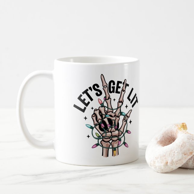 Let's Get Lit! Fun & Exciting Coffee Mug (With Donut)