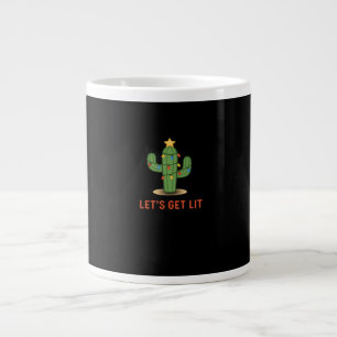 Let's Get Lit Funny Christmas Classic Large Coffee Mug