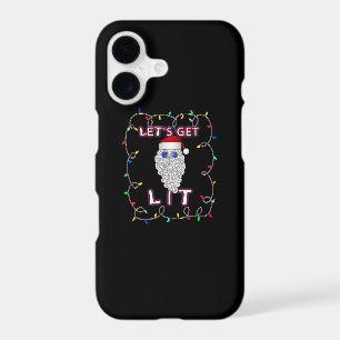 Let's Get Lit Funny Christmas Drinking