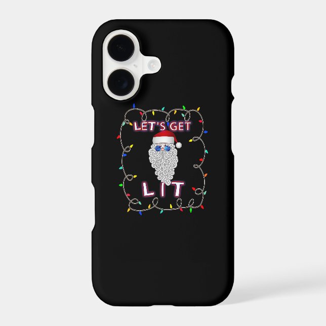 Let's Get Lit Funny Christmas Drinking (Back)