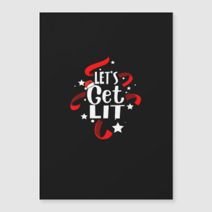 Let's Get Lit Funny Christmas Drinking