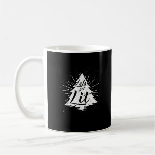 Let's Get Lit Funny Christmas Drinking Coffee Mug