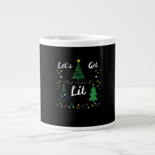 Let's Get Lit Funny Christmas Drinking Essential Large Coffee Mug