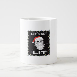 Let's Get Lit Funny Christmas Drinking Essential Large Coffee Mug