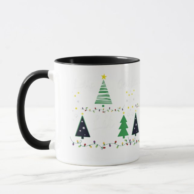 Let's Get Lit Funny Christmas Drinking Essential Mug (Left)