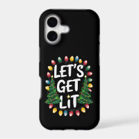Let's Get Lit Funny Christmas Drinking Xmas Lights