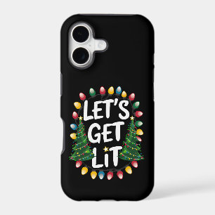 Let's Get Lit Funny Christmas Drinking Xmas Lights