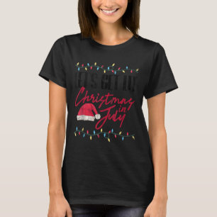 Let's Get Lit Funny Christmas In July Graphic Tank