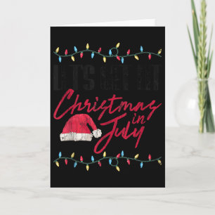 Let's Get Lit Funny Christmas In July Graphic Tank Card