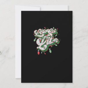 Let's Get Lit - Funny Drinking Christmas Light Gra Holiday Card