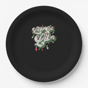 Let's Get Lit - Funny Drinking Christmas Light Gra Paper Plate