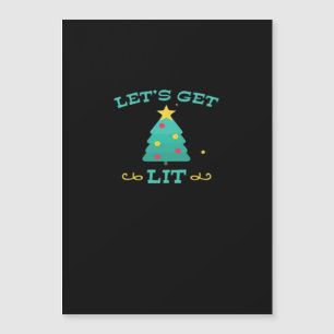 Let's Get Lit Funny Drunk Drinking Christmas Tree 