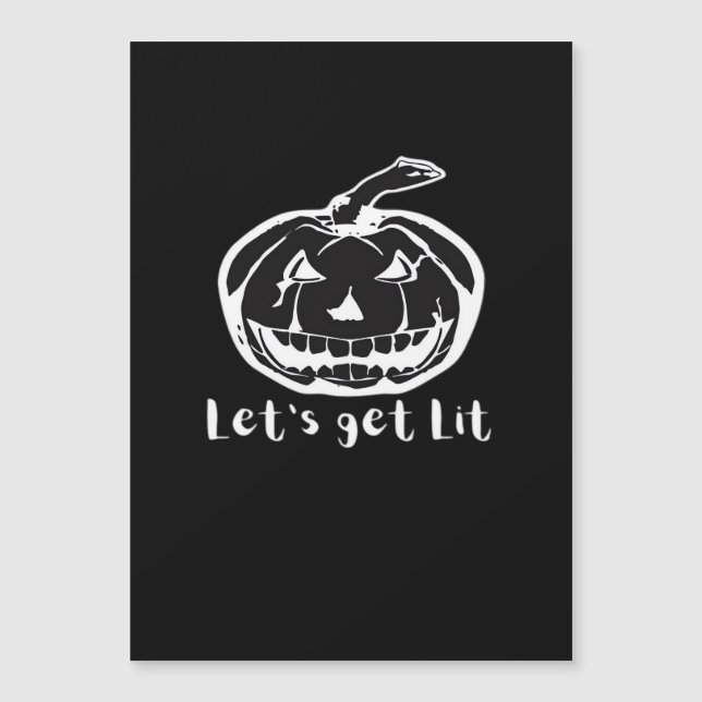 Let's Get Lit Funny Halloween Pumpkin For A Hallow (Front)