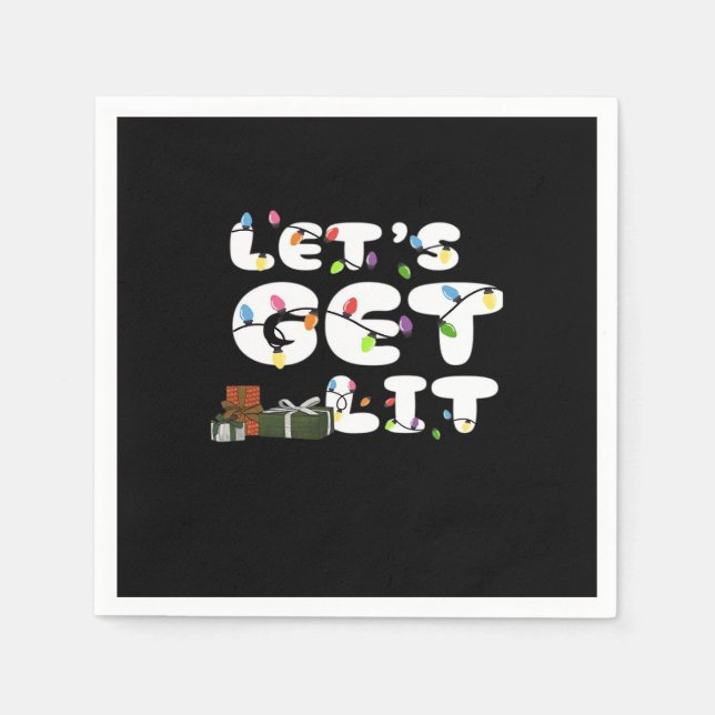 Let's Get Lit, Funny  Napkin (Front)