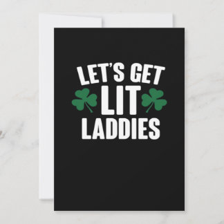 Let's Get Lit Laddies Essential Holiday Card