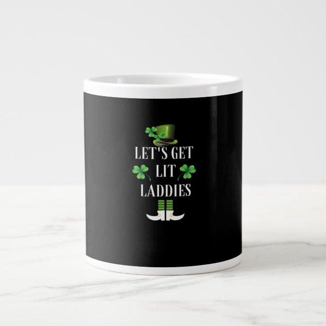 Let's Get Lit Laddies Funny Classic Large Coffee Mug (Front)