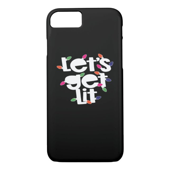 Let's Get Lit Light Bulbs Classic Case-Mate iPhone Case (Back)
