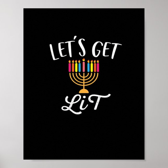 Let's Get Lit - Literary Slim Fit Essential Poster (Front)