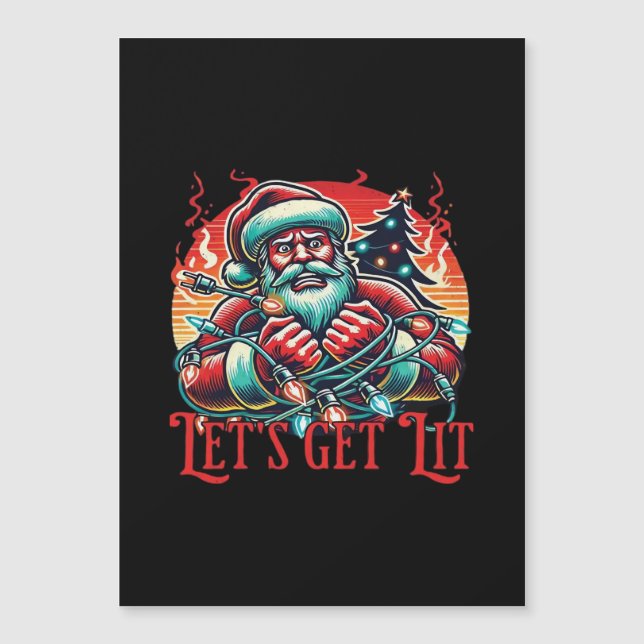 Let's Get Lit Santa Christmas Vibe Classic (Front)