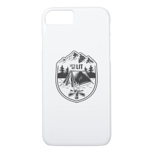 Let's Get Lit Tents Camping Classic Case-Mate iPhone Case (Back)