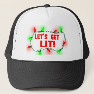 lets get lit trucker hat