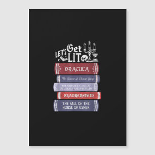 Let's Get Lit - Vintage Horror Book Lover Bookworm