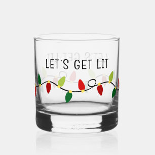 Let's Get Lit Whiskey Glass