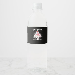 Let's Get Lit - White Essential Water Bottle Label