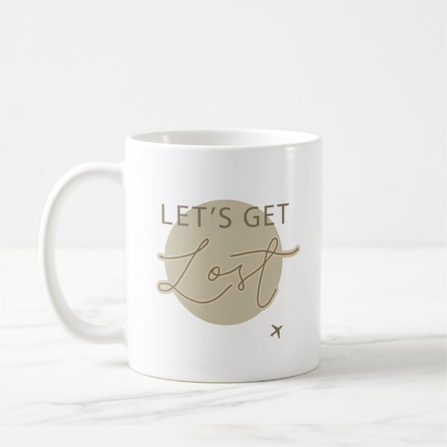 let's get lost coffee mug (Left)