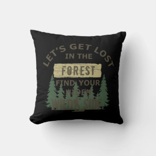 lets get lost in the forest find your wild cushion