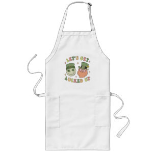 Let's Get Lucked Up - Funny Leprechaun Clover Long Apron