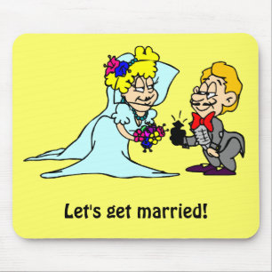 Let's get married mouse pad