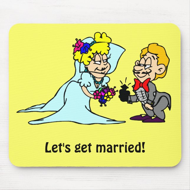 Let's get married mouse pad (Front)