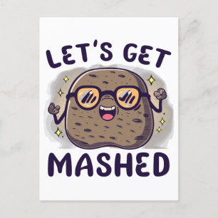 Let's Get Mashed Potato Postcard
