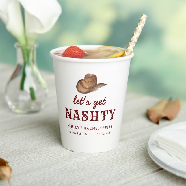  Let's Get Nashty Nashville Bachelorette Weekend G Paper Cups (Insitu)