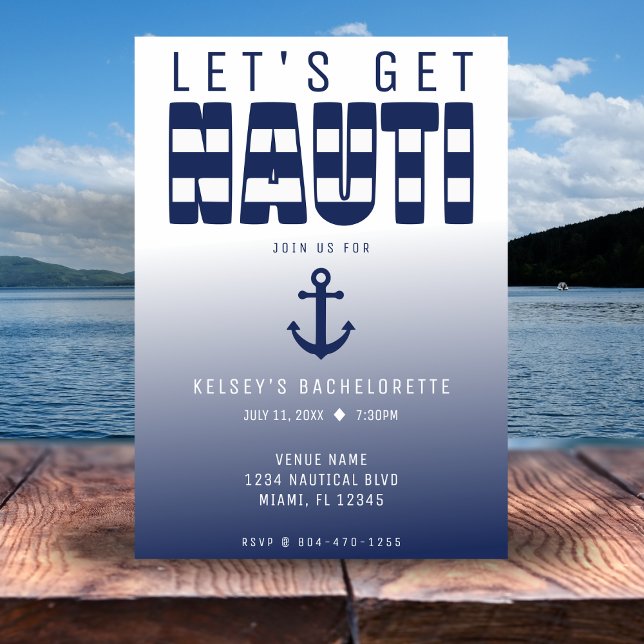 Let's Get Nauti Bachelorette Party Invitation (Let's Get Nauti Bachelorette Party Invitation
)