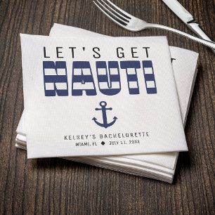Let's Get Nauti Bachelorette Party Napkin