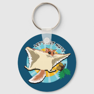 Let's Get Nuts - Flying Squirrel Key Ring
