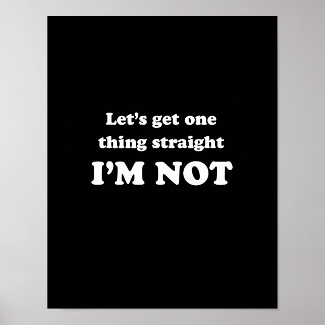 Lets get one thing straight poster (Front)