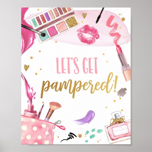 Let's Get Pampered Spa Party Makeup Glamour Girl P Poster (Front)