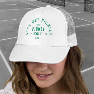 Let's Get Pickled Après Pickle Ball White Trucker Hat