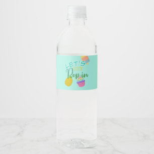 let's get pop-in, pop it, fidget party water bottle label