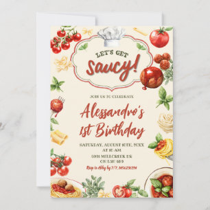 Let's Get Saucy Birthday Invitation