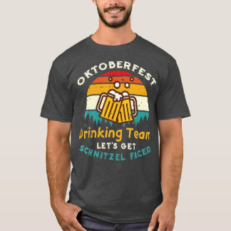 Lets Get Schnitzel Faced German Funny Oktoberfest  T-Shirt