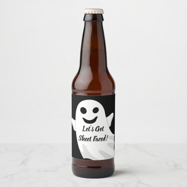 Let's Get Sheet Faced! Beer Bottle Label (Front)