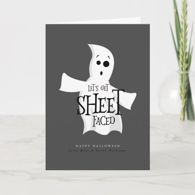 Let's Get Sheet Faced Card (Front)