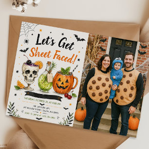Let's Get Sheet Faced Halloween Party Photo Invitation