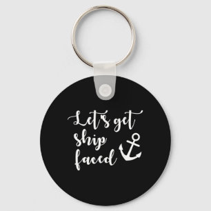 Lets get ship faced funny sea marine boa key ring