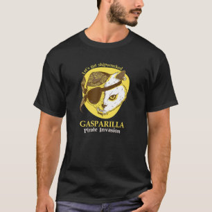 Lets Get Shipwrecked Cat Skull Pirate Gasparilla P T-Shirt