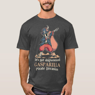 Let's Get Shipwrecked Skeleton Pirate Gasparilla P T-Shirt